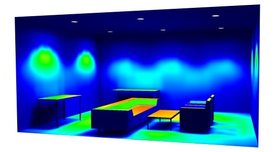 画像:②「高天井」でも手元まで明るい